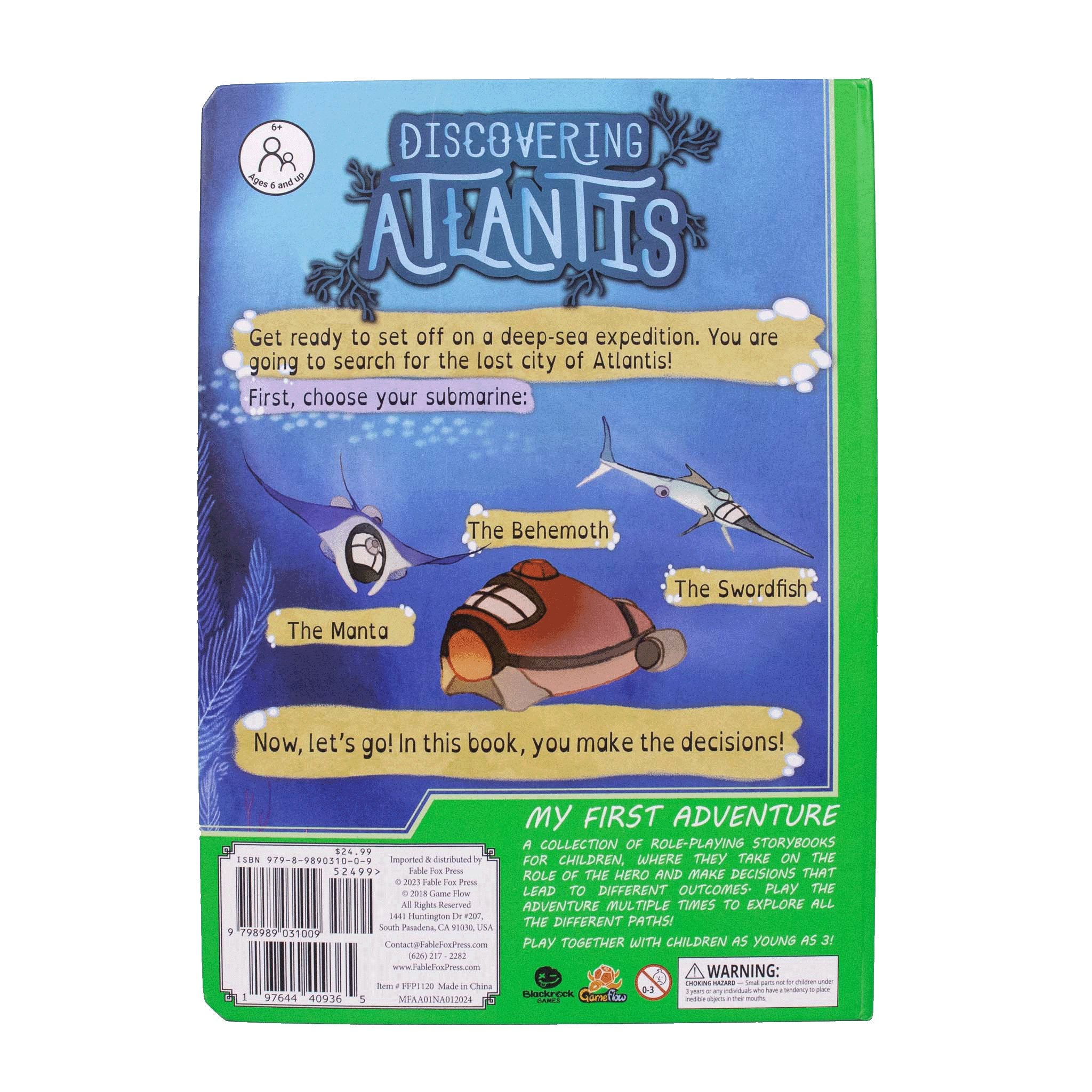 My First Adventure: Discovering Atlantis - Fable Fox Press